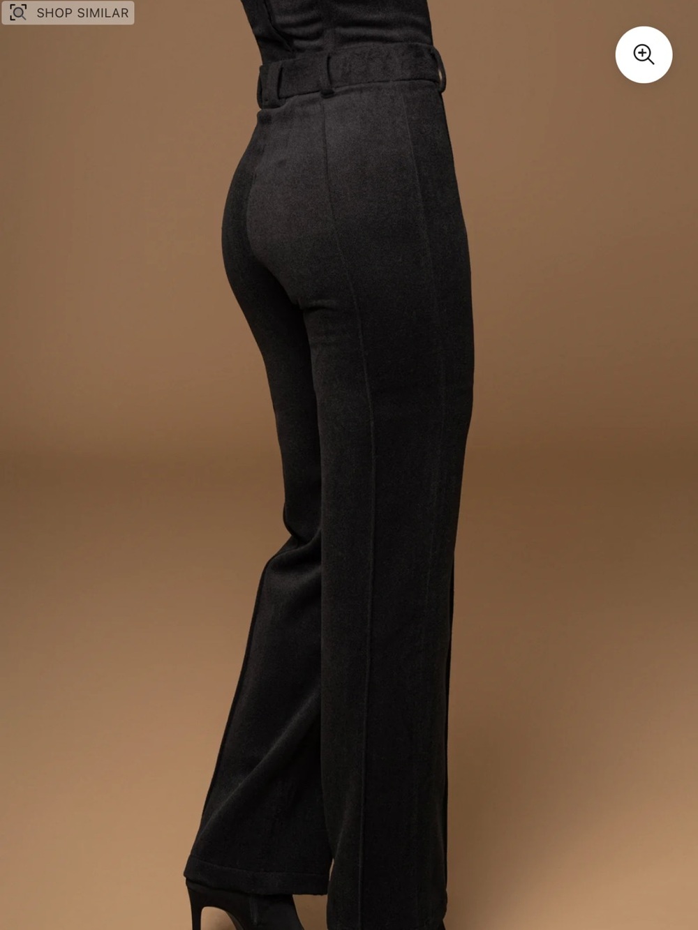 JLUXLABEL Black Straight-Leg Women's Pants